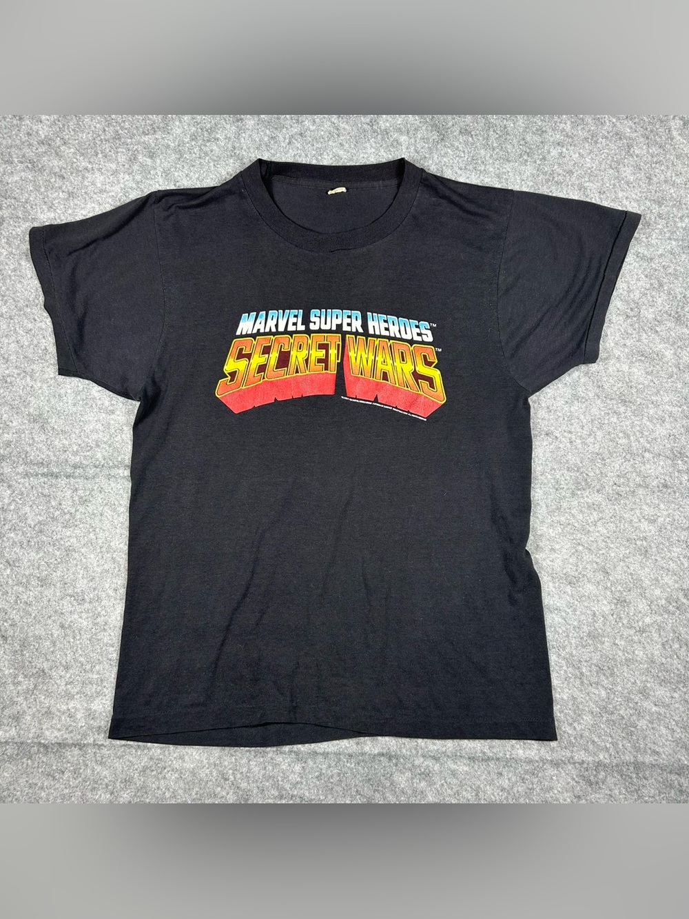 Vintage 80s 1984 Marvel Super Heroes Secret Wars Movie Promo T Shirt Size Large